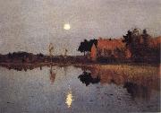 Levitan, Isaak Eventide-Moon oil painting reproduction